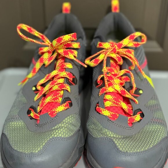 Nike Women’s Dual Fusion Trail Running Shoes Size 11 Gray/Volt/Red - Picture 2 of 7